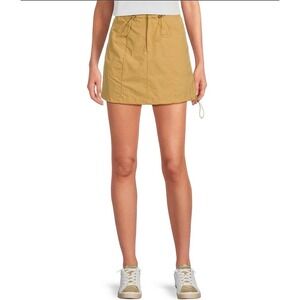 Gianni bini Nylon Cargo Skirt Pockets Small tan cream